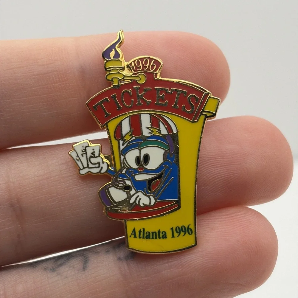 1996 Atlanta Summer Olympics‎ Izzy Mascot Ticket Booth Lapel Hat Pin Vintage